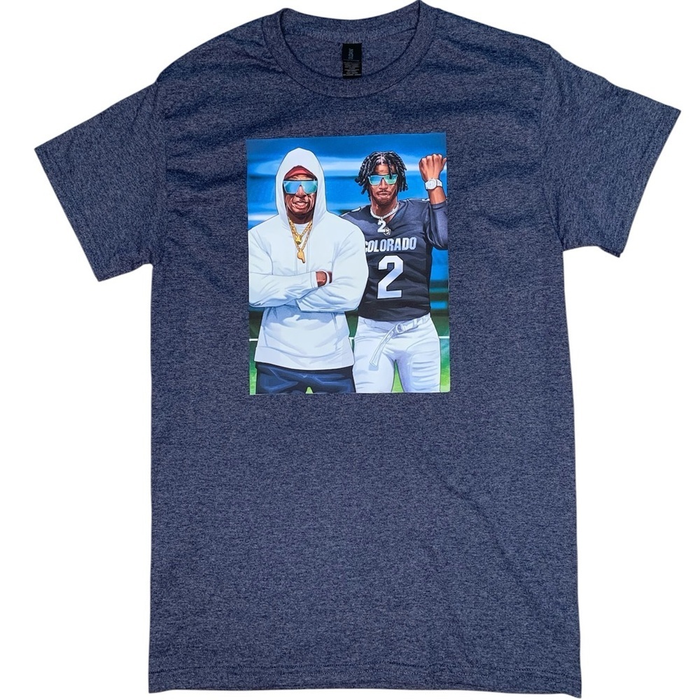 Mesh blue Sanders FAMILY GRAPHIC TEE SZ VARIOUS